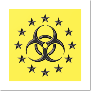 Biological Hazard symbol with stars Posters and Art